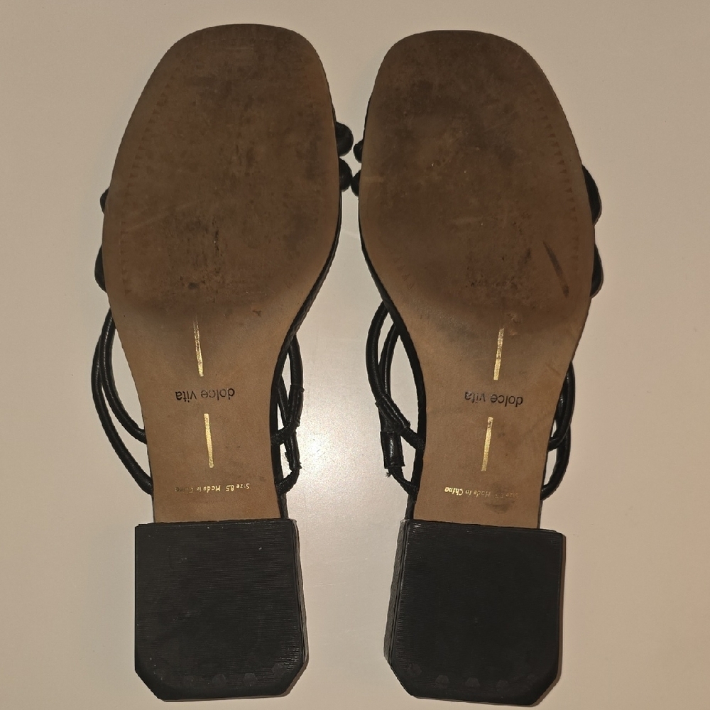 Dolce Vita Black Strappy Heel Sandals - Picture 2 of 7